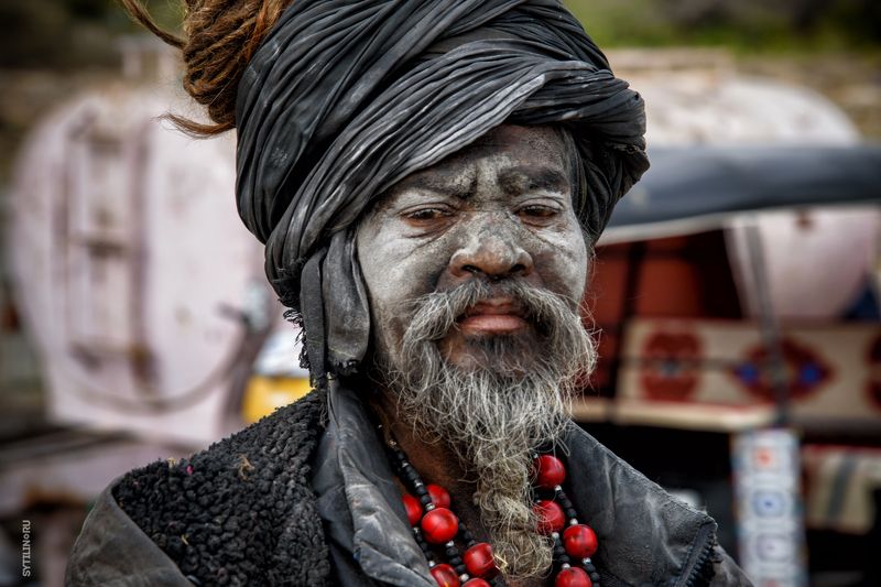 садху, монах, индия, портрет садху, раджастхан, читторгарх, индия, странствовать, буддизм Портрет садху фото превью