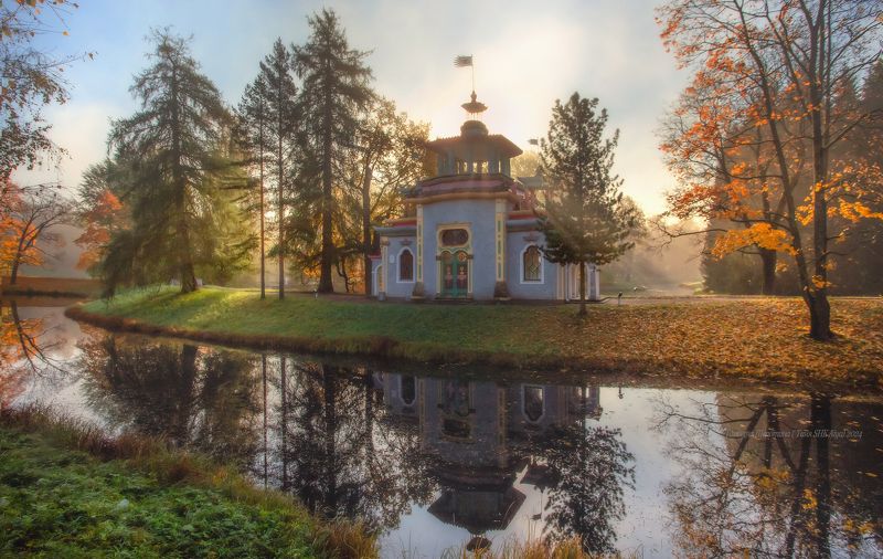 питер, пушкин, царское село, царское,  landscape, tsarskoye selo, autumn,  городской пейзаж, санкт-петербург, рассвет Праздник света в Царском Селе фото превью