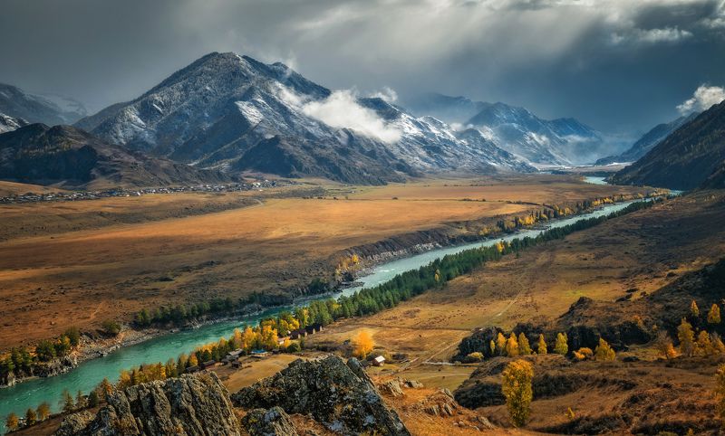 горный алтай,осень,чемальский район,катунь,приближение снежной бури Перед бурей... фото превью