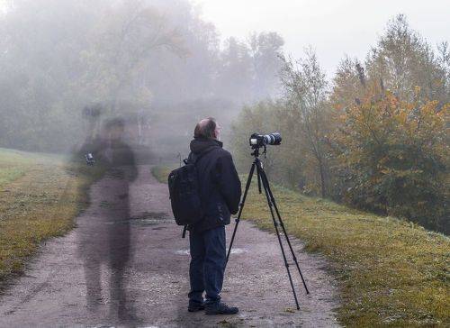 Тень вокруг фотографа