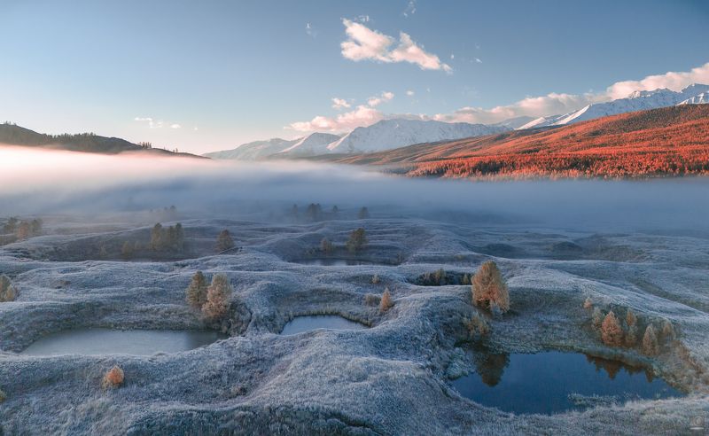 Первый осенний иней на Джангысколе фото превью