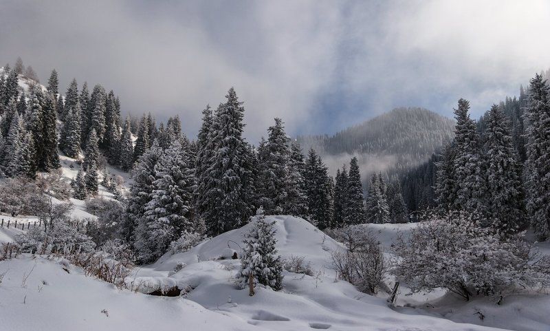 Зима в горах Алатау фото превью
