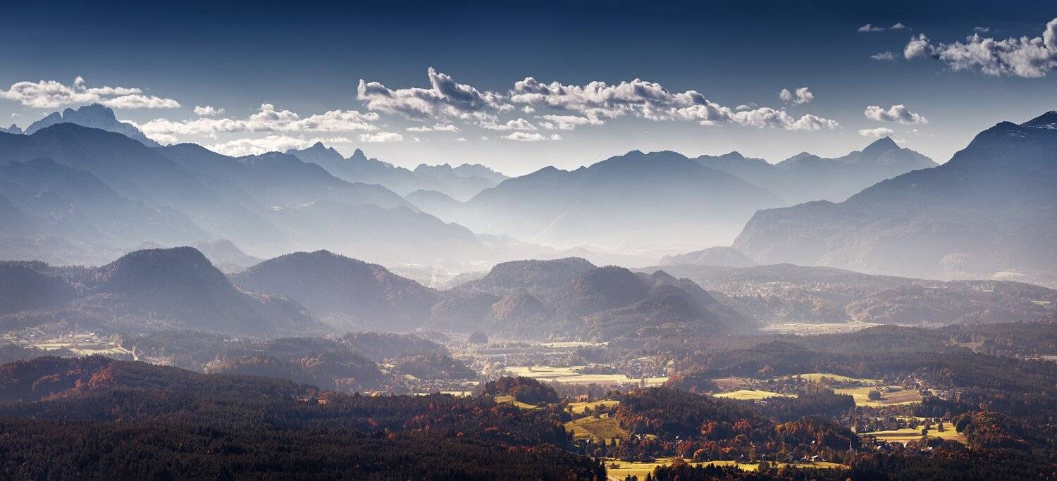 Австрия, Каринтия, Октябрь, Осень, Панорама, Евгений Матюшенков