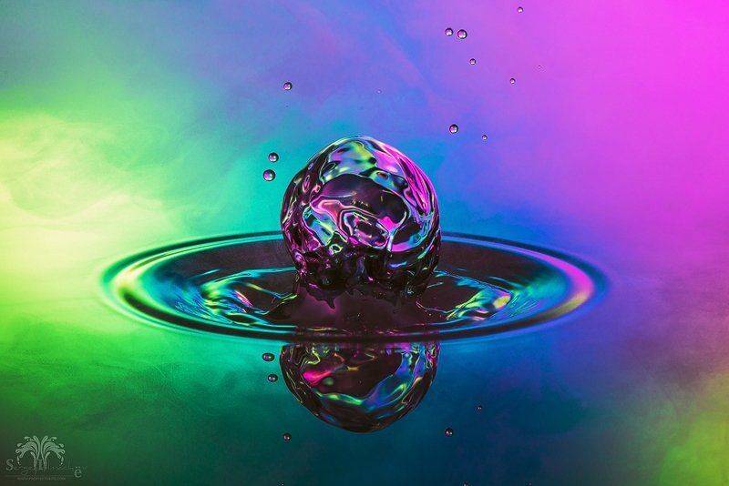 Liquid, Liquidart, Macro, Splash, Water, Waterdrop, Арт, Брызги, Вода, Всплеск, Жидкость, Капли, Макро, Разноцветные, Цвета, Сергей Толмачев