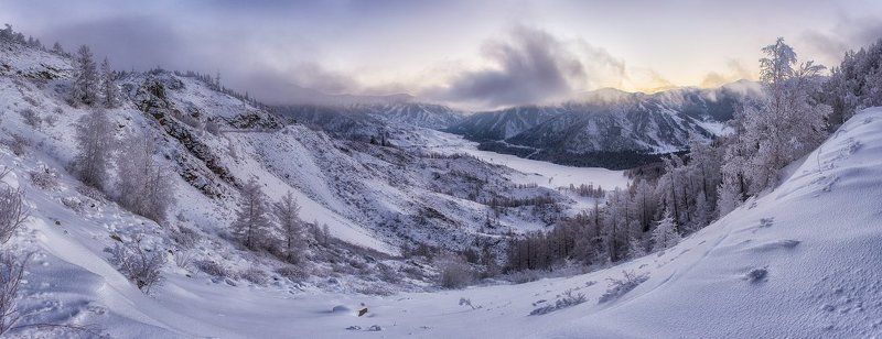 морозный рассвет на Чике-Тамане... фото превью