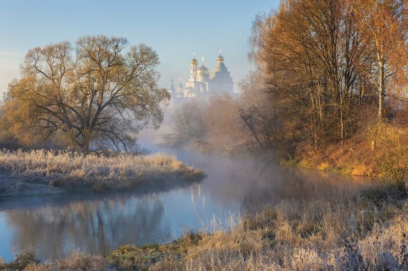 истра, храм, туман, подмосковье, осень Осенняя Истра фото превью