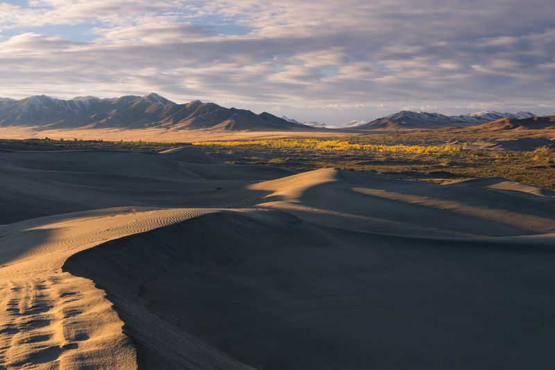 тыва, tuva, горы, облака, небо, утро, рассвет, пустыня, дюны, путешествие, journey, traveling Дальние дали... фото превью