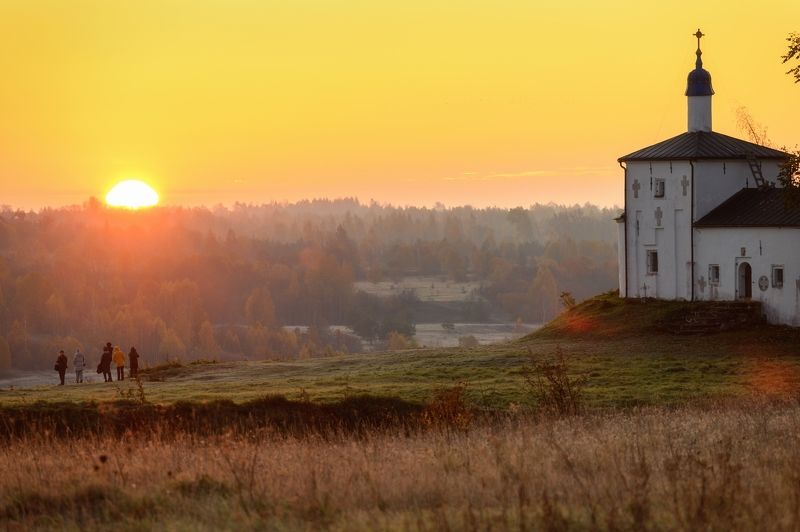 псков, пейзаж, Восход Солнца фото превью