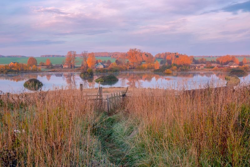 октябрь осень село Художница осень фото превью