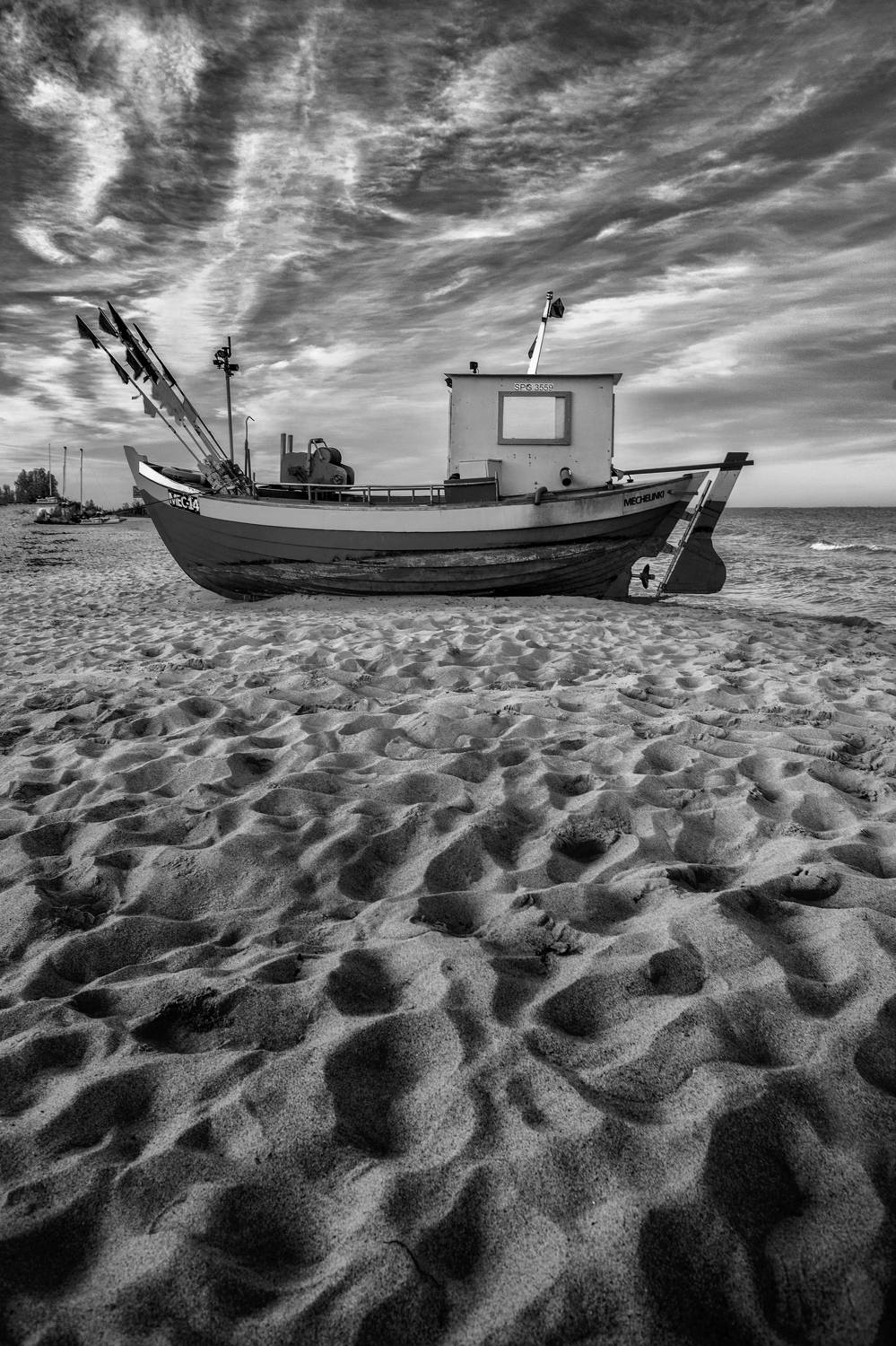 Beach, Sea, Nature, Cloud, Sky, Water, Day, Transportation, Boat, Fishing, Baltic, sea, Landscape, Damian Cyfka