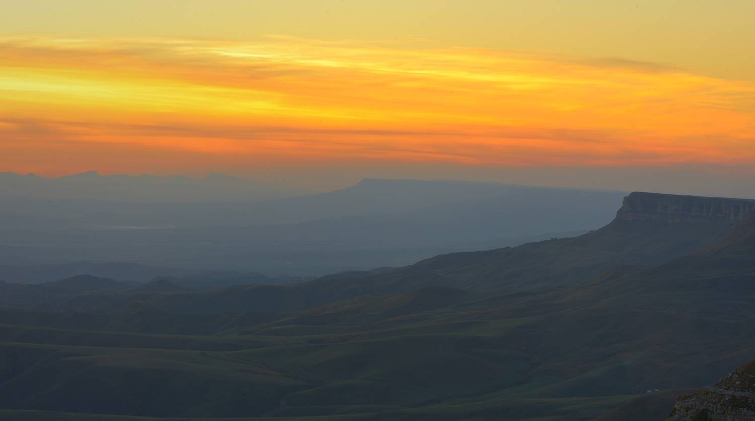 горы осень закат, Александр Жарников