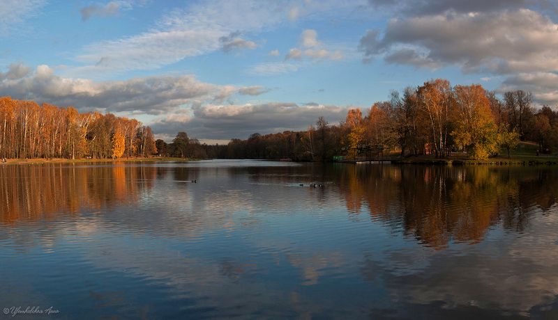 кузьминки, осень, панорама Осенняя идиллия фото превью