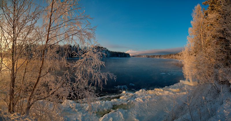 Розовый вечер на Вуоксе. фото превью