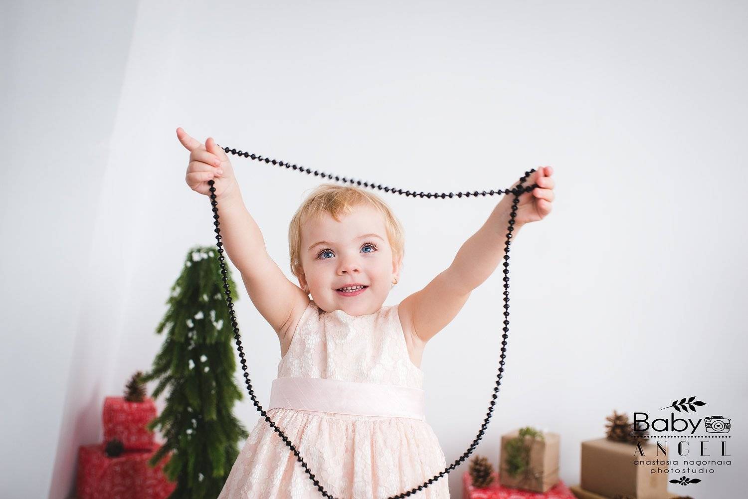 девочка,бусы,семейное фото,семья,новый год, Анастасия Нагорная