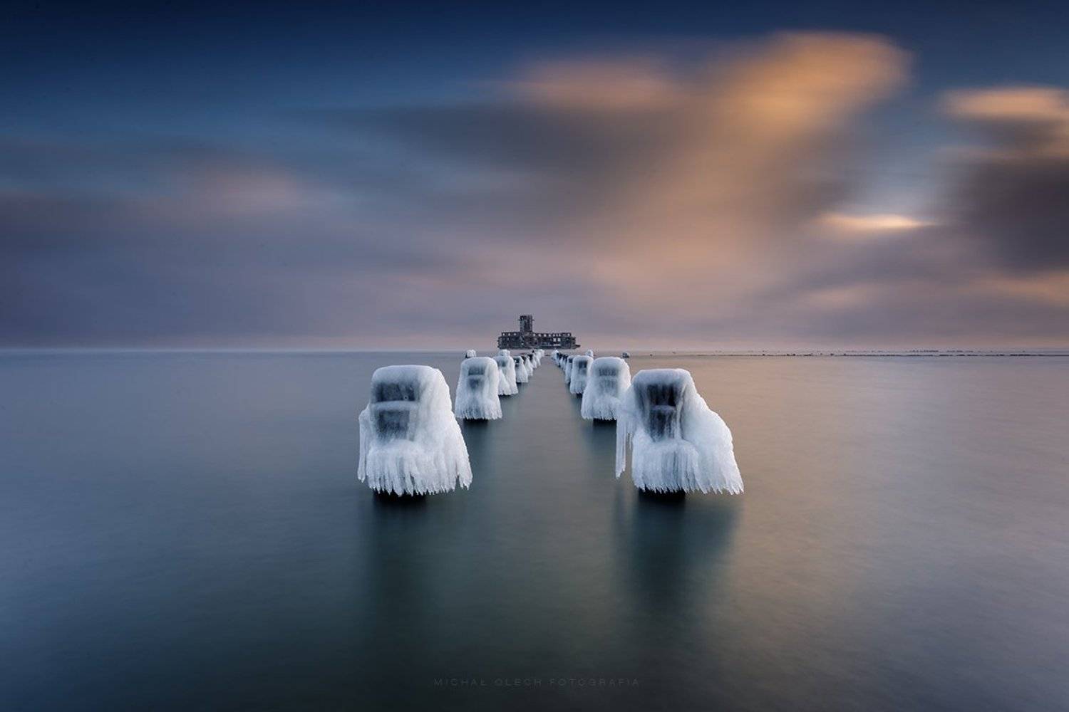 лед, море, зима, балтийское море, польша, Michał Olech