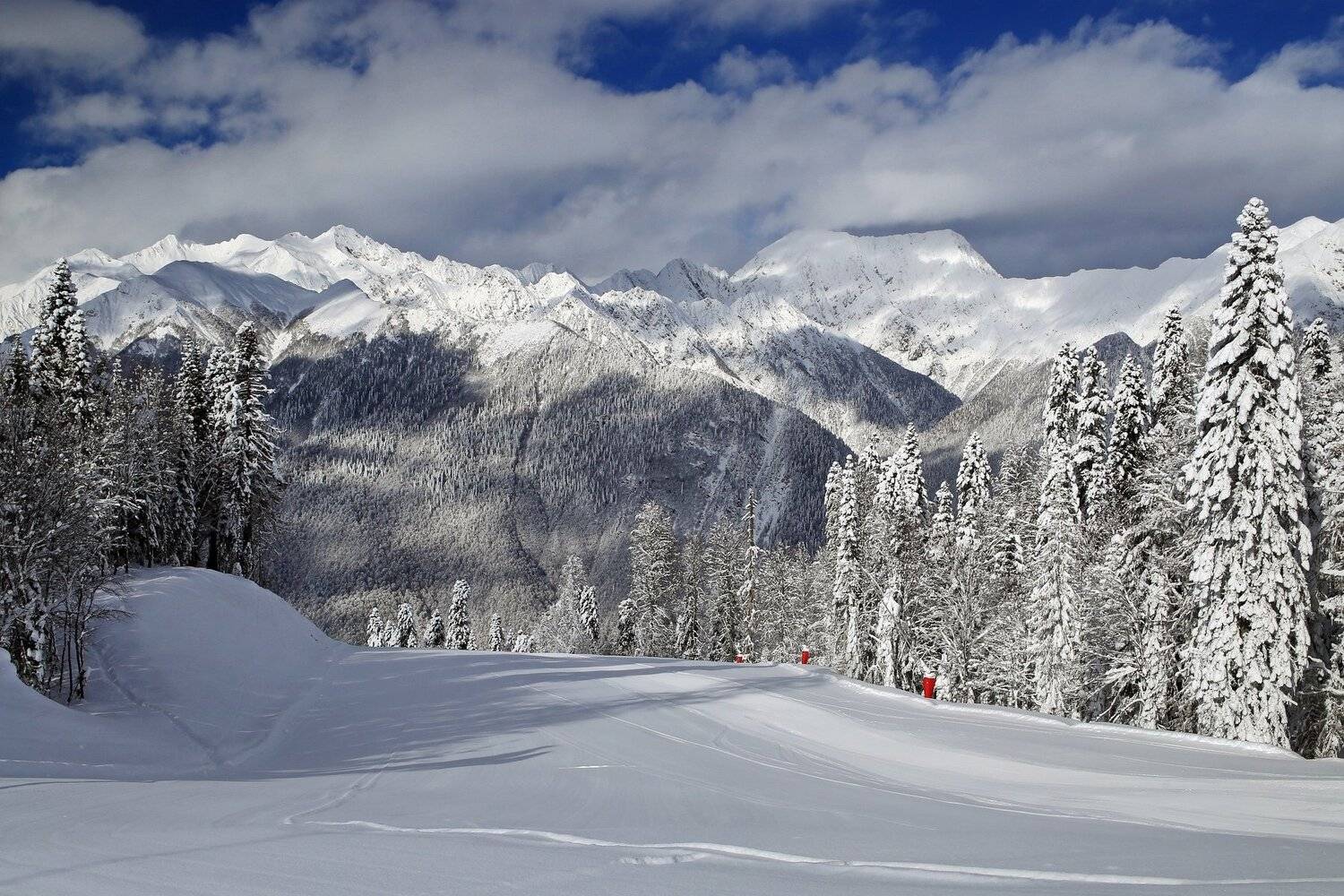 зима склон, Евгений Никишин