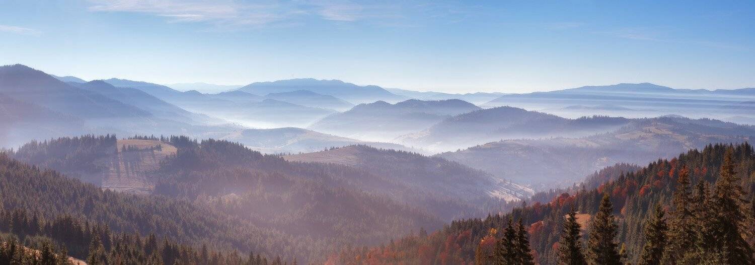 Горы, Карпаты, Ноябрь, Осень, Туман, Украина, Утро, Вейзе Максим