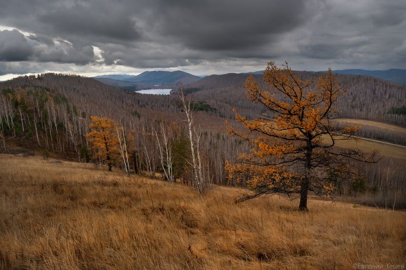 пейзаж, урал, горы, осень Вид на Ильменский хребет фото превью