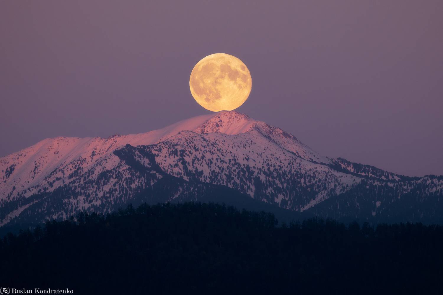 алтай, полнолуние, луна, горы, горный алтай, прострел, Кондратенко Руслан