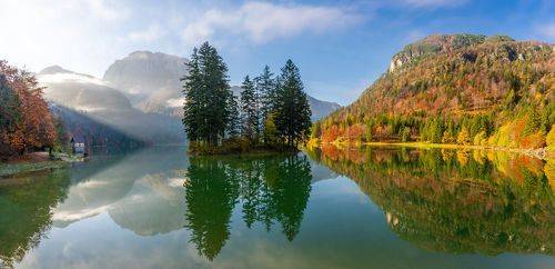 Autumn in Italy. Lago del Predil.