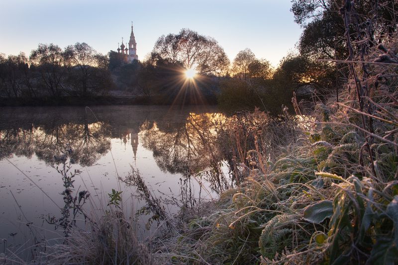 осень, рассвет, валищево Морозное утро фото превью
