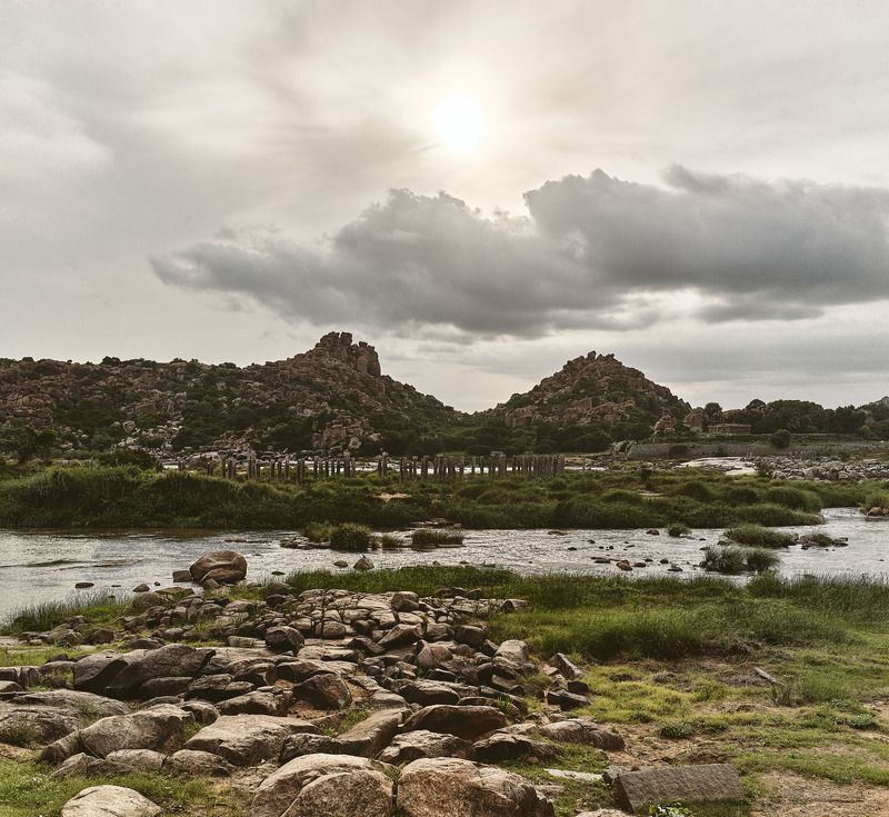 landscape, hampi, sunset, rocks, fujifilm, fujifilmxt2 Hampi фото превью