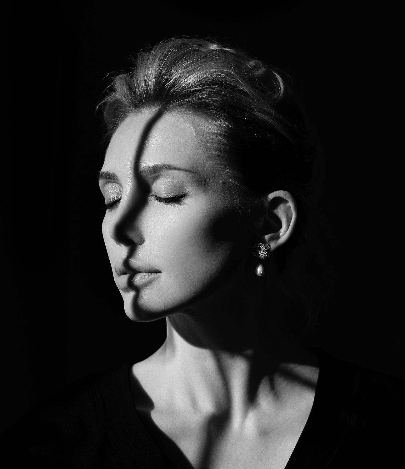 портрет женский портрет чёрно-белое фото, Геннадий Литвинов