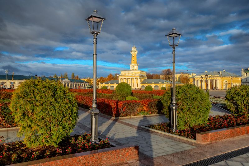 город, восход, осень, небо, фонари Осенние контрасты фото превью