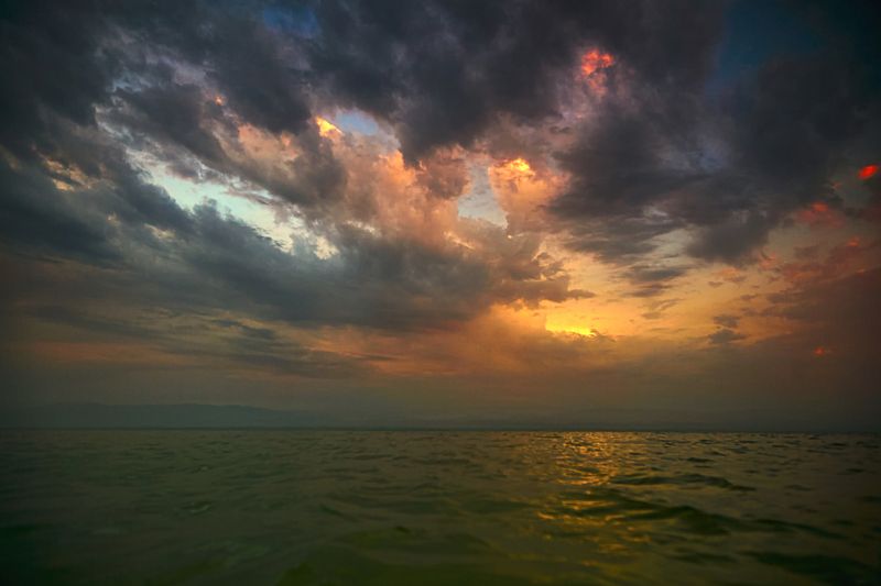 Вечер на Таджикском море…Кайракум.Сырдарья. Худжанд. Таджикистан фото превью