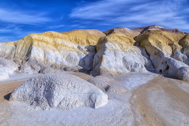 Пейзаж, Казахстан, пустыня, горы, меловые горы, небо, песок, глина, структура, рельеф, геология, мел, Улытау Акжар, Улытау фото превью
