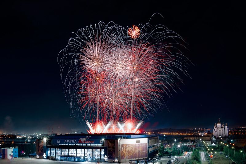 Магнитогорск, салют на день металлурга фото превью