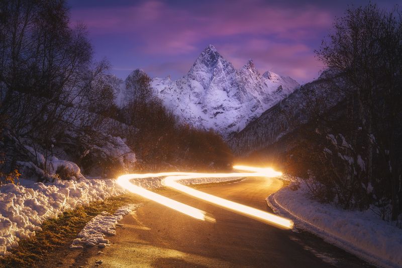 Домбай. Дорога в горы фото превью