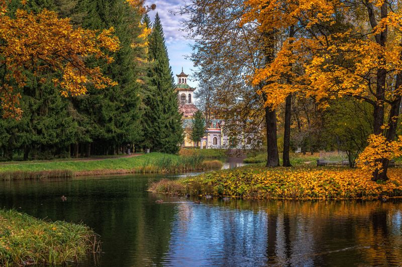 Вид на Скрипучую (Китайскую) беседку в Екатерининском парке фото превью