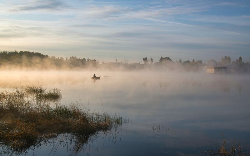 рассвет, утро, осень На рассвете фото превью