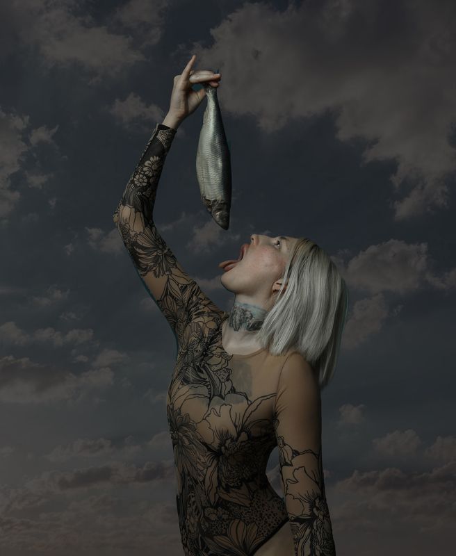 рыба Поедание рыбы фото превью