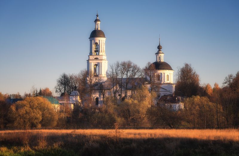 филипповское, утро, храм, рассвет Филипповское фото превью