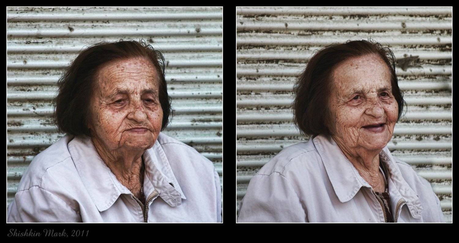 Портрет, жанр, старушка, улыбка, улыбки, Тель Авив, Израиль, Марк Шишкин