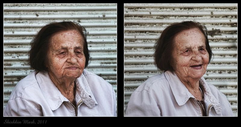 Портрет, жанр, старушка, улыбка, улыбки, Тель Авив, Израиль От улыбки станет всем светлей... фото превью