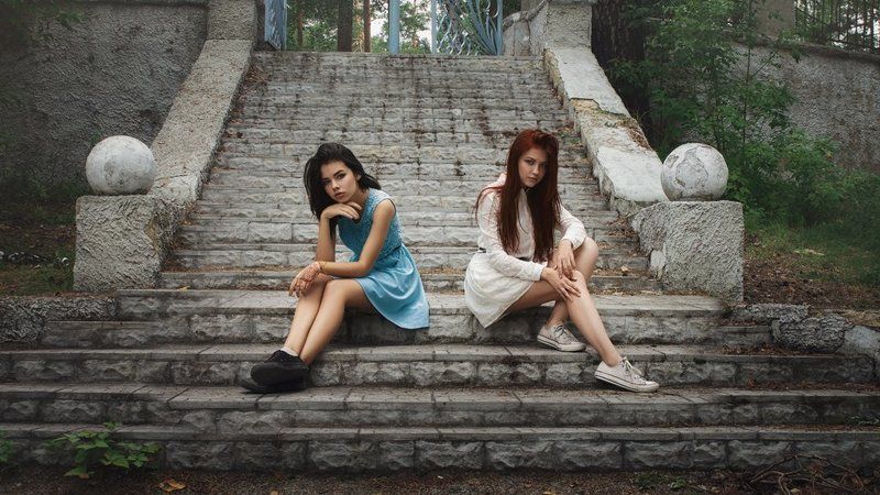 dress,forest,girl,ivankopchenov,natural light,outdoor,portrait,tree,иванкопченов,лес,портрет,портрет девушки,деревья Аня и Ксюша фото превью