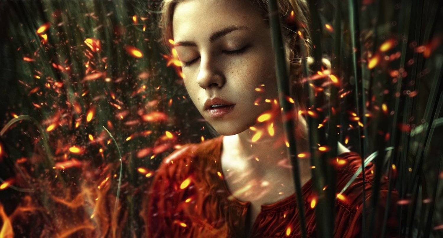 огонь, девушка в огне, горит, , Маховицкая Кристина