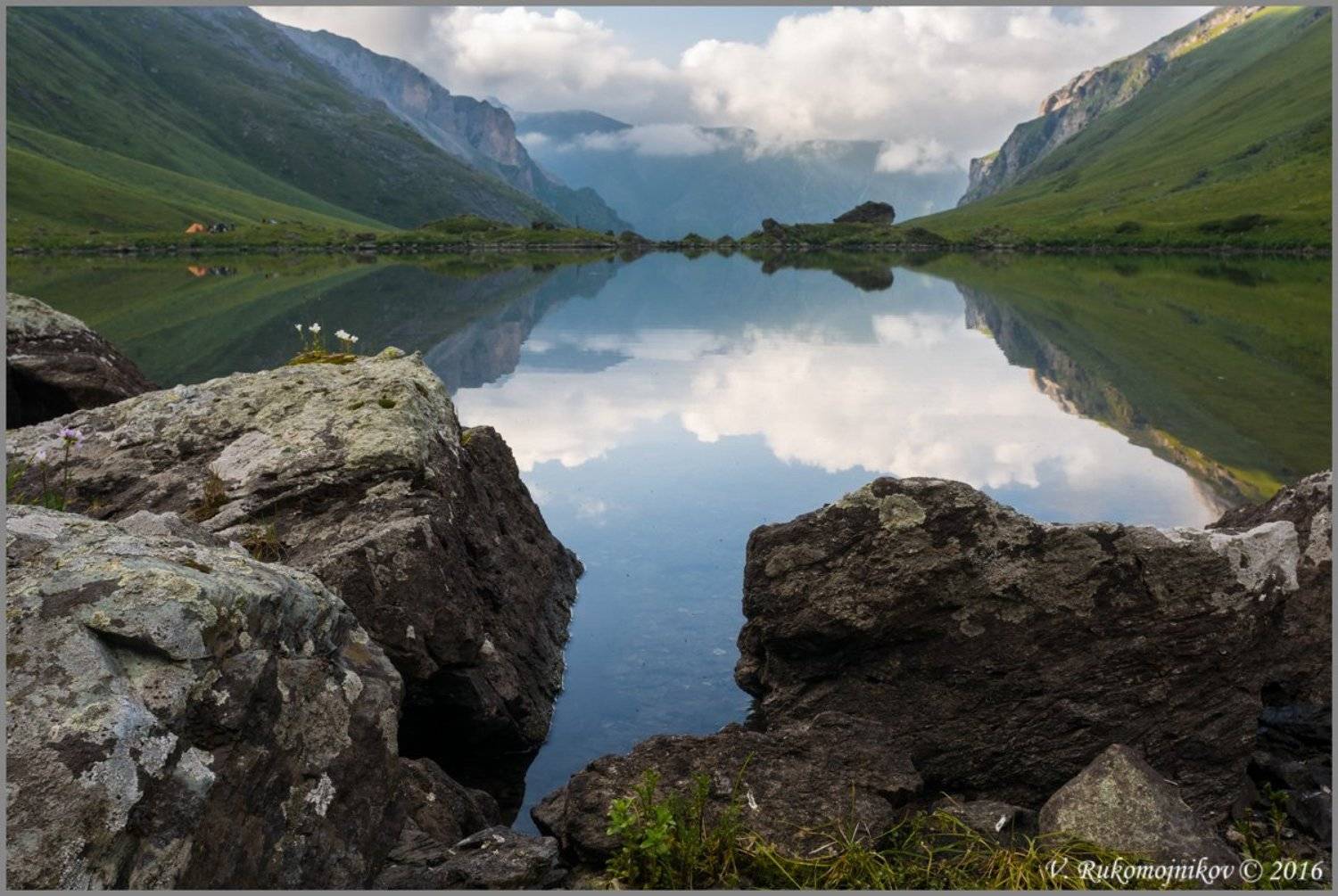 Lake, Landscape, Mountains, Stones, Summer, Sunset, Water, Рукомойников Валентин
