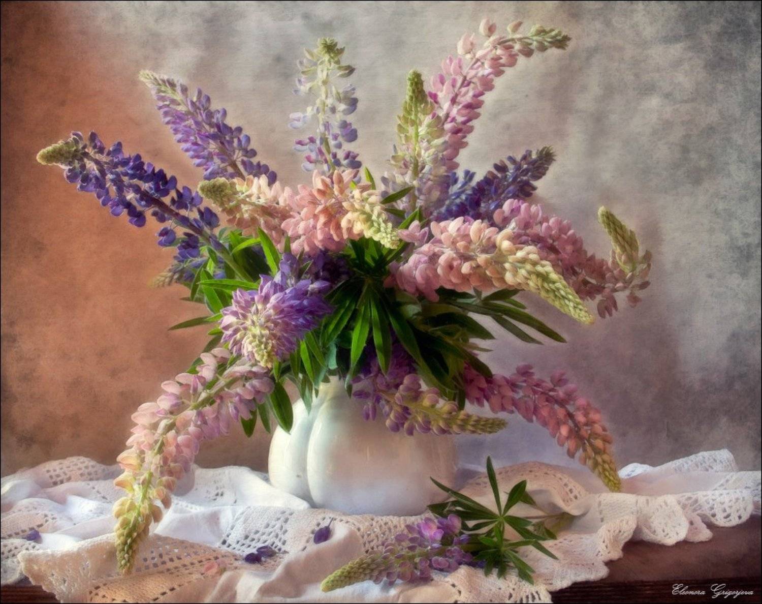 лето, люпины, натюрморт, Eleonora Grigorjeva