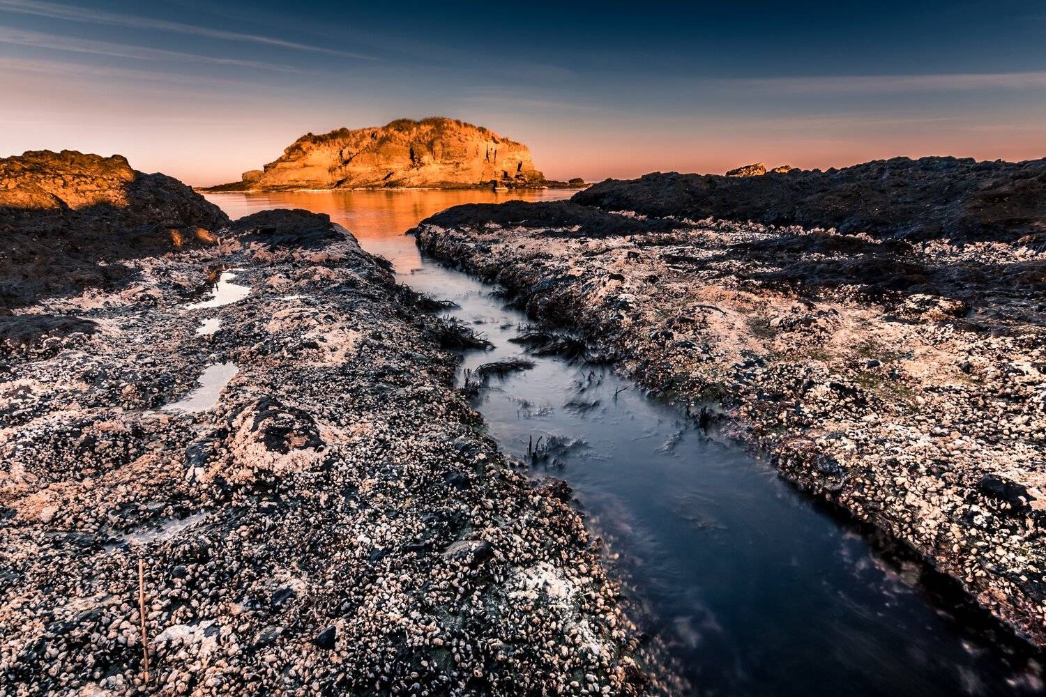 sunset, rocks, christmas, sea, seascape, water, Jeni Madjarova