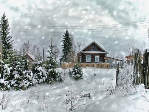 морозная зима