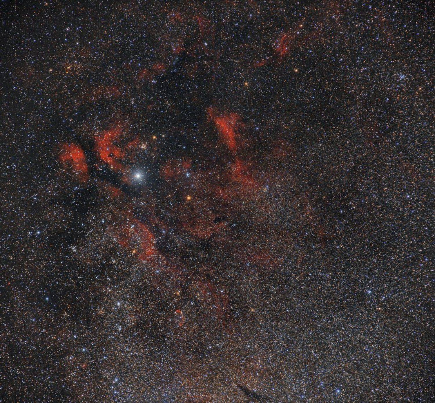 ic 1318, nikon d810a, космос, садр, туманность бабочка, Борис Богданов