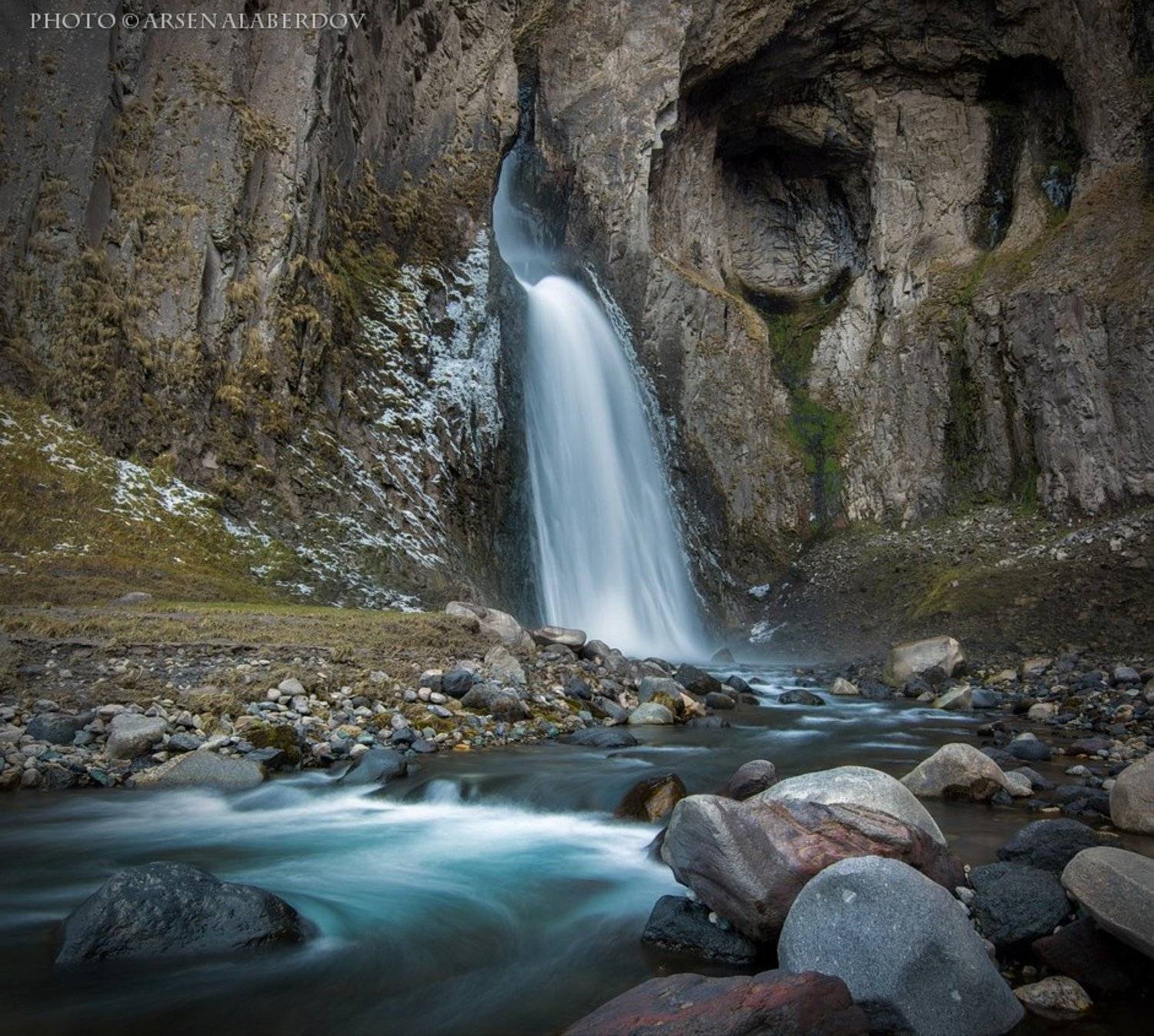 водопад, горная река, горы, кабардино-балкария, камни, обрыв, поток, река, скала, Арсен Алабердов