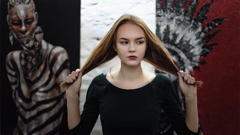 девушка, портрет, настроение, цвет, *** фото превью