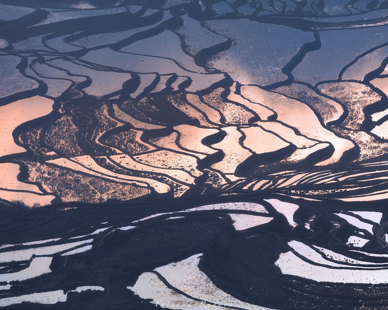 Графика рисовых террас провинции Юньнань фото превью