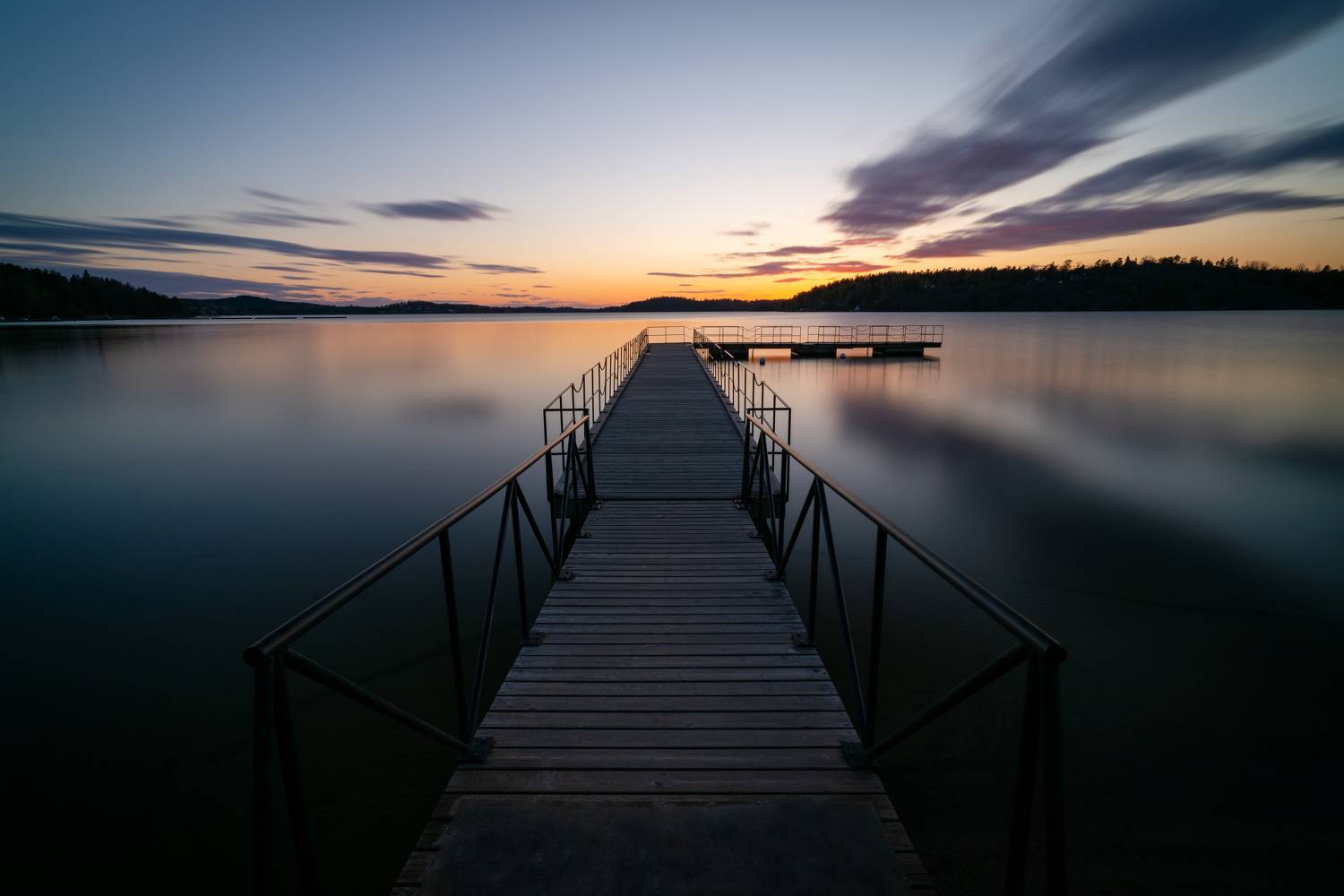 длинная выдержка, озеро, вечер, Soul