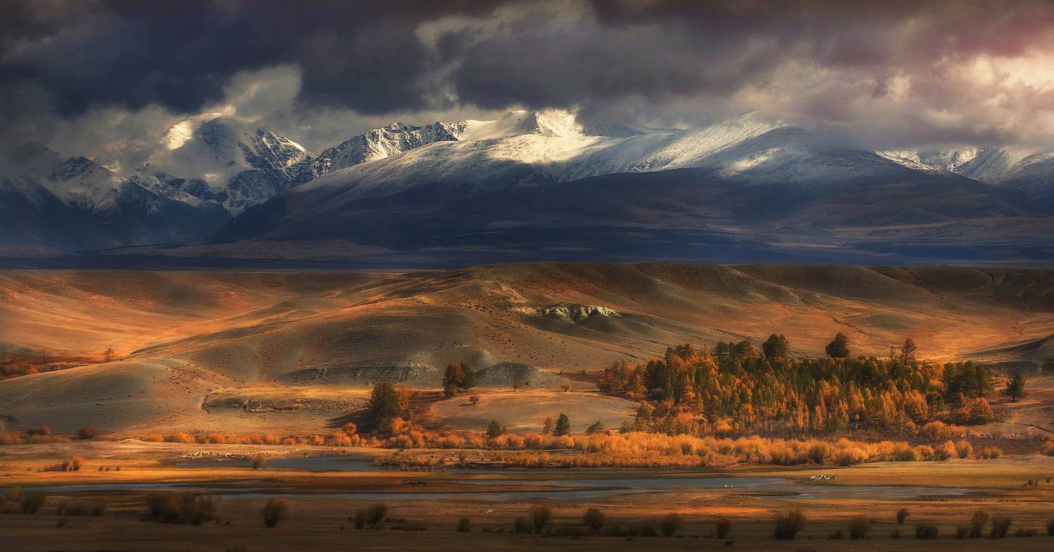 алтай, осень, курай, горы, озёра, тучи, прогсторы, Художников-Сухоребриков Павел